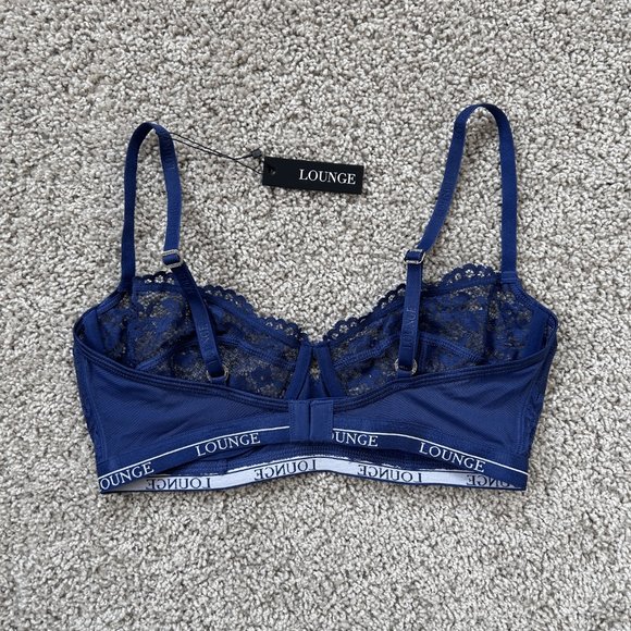 Lounge Blossom Balcony Bra Size 32E in navy - Picture 2 of 9